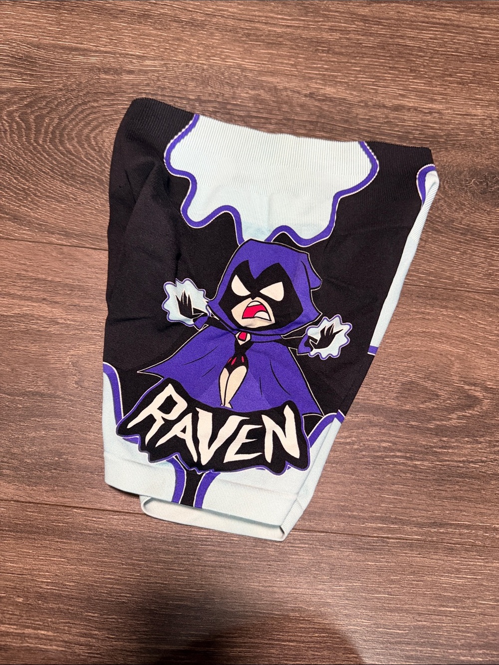 Raven Graphic Athletic Shorts - Purple/Black